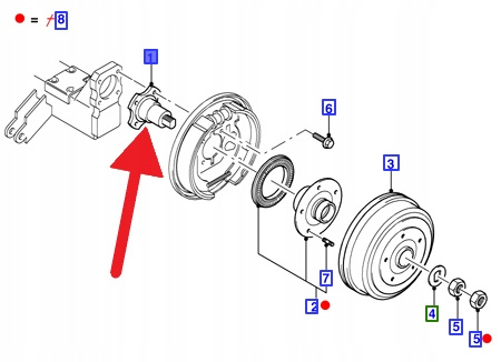 PIASTA TYŁ CZOP ŁOŻYSKA FORD TRANSIT CUSTOM OE 2483005 _ BK21-4A013-EB