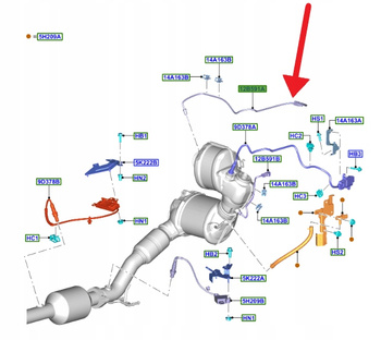 CZUJNIK TEMPERATURY SPALIN 2.0 ECOBLUE FOCUS 2018- 2317663 _ JX61-12B591-CA