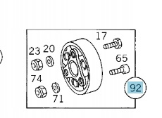 AMORTYZATOR TŁUMIK DRGAŃ WAŁU MERCEDES C W202 OE A2024100747
