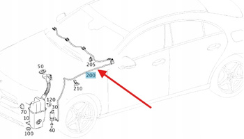 PRZEWÓD SPRYSKIWACZY SZYBY PRZÓD MERCEDES CLA W118 A W177 OE A1778600100