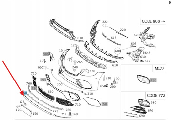 LISTWA ŚRODKOWA ZDERZAKA PRZÓD CHROM MERCEDES S klasa W222 OE A2228857600