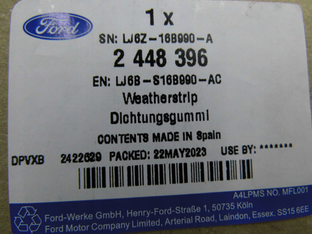 USZCZELKA MASKI PRZÓD KUGA Mk3 2020- 2448396 _ LJ6B-S16B990-AC