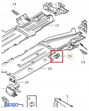 Kostka pod lewarek Volvo XC40 OE 32260999