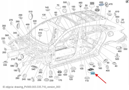 PODKŁADKA GUMA POD LEWAREK MERCEDES A W177 W243 W247 W118 OE A0005833403