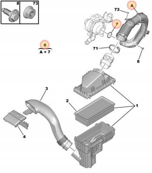 PRZEWÓD POWIETRZA CITROEN C5 OE 143484