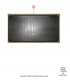 MATA GUMOWA BAGAŻNIKA FORD KA Mk2 2008-1576854 _ AM9S5J-R45456-AA