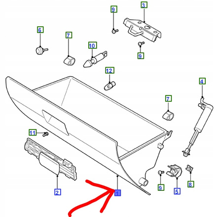 SCHOWEK PASAŻERA FORD MONDEO Mk3 2003-07_1343335_4S71-A06044-ABZHHD