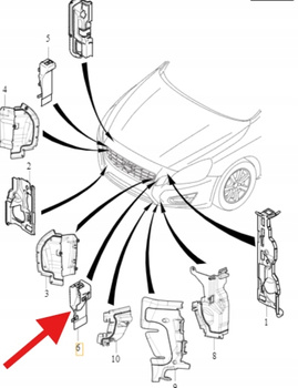 KIEROWNICA POWIETRZA LEWA VOLVO S60 V60 2011- CC OE 30796474