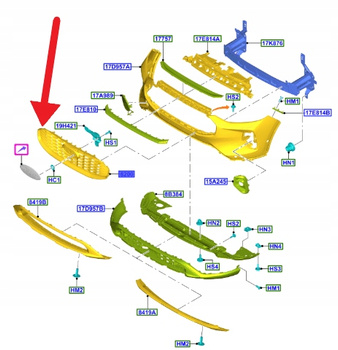 ATRAPA GRILL PRZÓD KAMERA FORD KUGA ESCAPE 2024- 2761595 _ RV4J-8138-BC5K9W