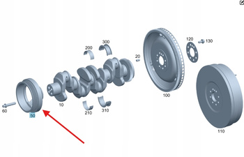 KOŁO PASOWE WAŁU KORBOWEGO DIESEL M651 MERCEDES OE A6510351812