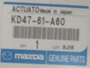 Siłownik , temperatura - Mazda 3 6 CX-5_KD4761A60