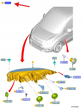 REFLEKTOR PRAWY PRZÓD 1949633 _ FT11-13W029-DB