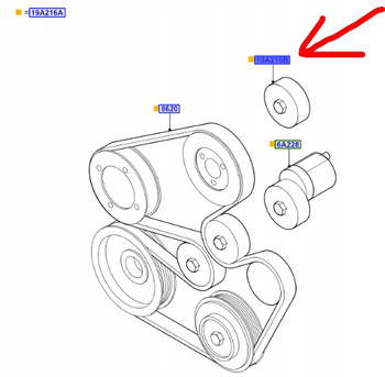 ROLKA PASKA KLINOWEGO FORD MONDEO Mk2 FOCUS 1.8L _ 1114544 _ 98BB-19A216-AB