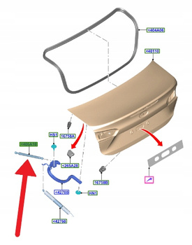 SIŁOWNIK KLAPY LEWY PRAWY FORD FOCUS SEDAN 2018- 2497054 _ JX7B-F406A10-AD