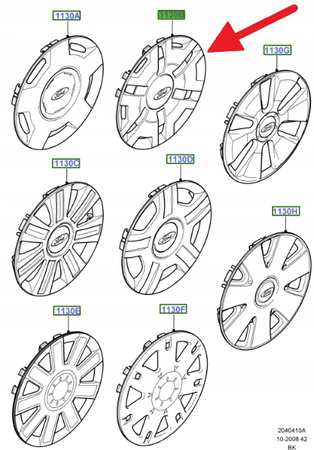 KOŁPAK 14" FORD FIESTA FUSION OE 1140167 _ 2S61-1130-BA