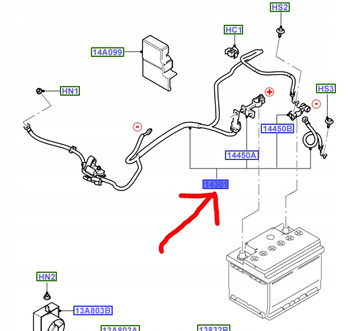 WIĄZKA ROZRUSZNIKA FORD FOCUS Mk2 1.8 DURATEC _1453502_6M5T-14A280-DAA
