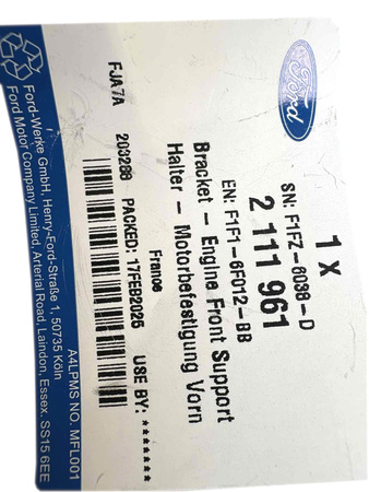 PODUSZKA ŁOŻYSKO SILNIKA FORD CMAX FOCUS 1.5 TDCi 2111961 _ F1F1-6F012-BB