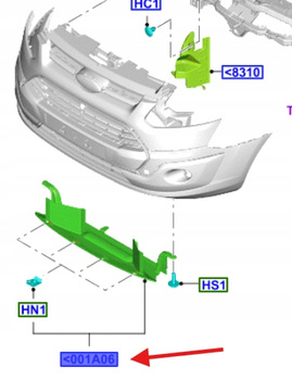 DEFLEKTOR DOLNY POWIETRZA CUSTOM 2019 2354858 _ KK21-V001A06-AB
