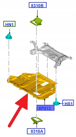 OSŁONA POD SILNIK 1.5 TDCI FORD CONNECT 2018- OE 2256183 _ KT11-6P013-CB