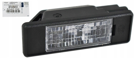 LAMPKA OŚWIETLENIA TABLICY REJESTRACYJNEJ CITROEN C2 C4 C5 C6 C8 OE 6340G9