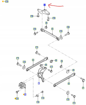WSPORNIK WAHACZA LEWY TYŁ FORD MONDEO COUGAR 1142169 _ 1S71-5A931-AB