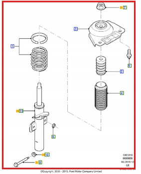 AMORTYZATOR TYLNY FORD MONDEO 2000-2007 2001215 _ MECS7J-18008-AA