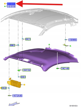 DASZEK PRAWY FORD MUSTANG 2015- 16 OE 2013726 _ GR3B-6304100-GF3ZHE
