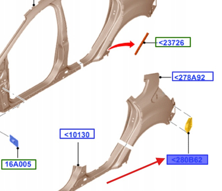 KRATKA WENTYLACYJNA LEWA FORD FOCUS Mk3 2011- 1706176 _ BM51-A280B63-AB