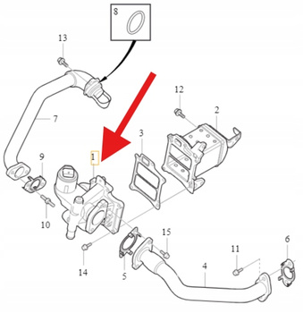 ZAWÓR EGR DIESEL 2.0 D4 VOLVO S90 S60 V90 V60 XC90 XC60 OE 36051347