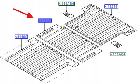 PŁYTA PODŁOGOWA FORD TRANSIT 2000- 1757469 _ YC15-V11218-AJ