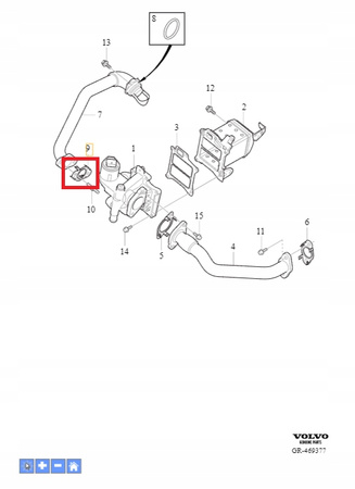 USZCZELKA ZAWORU EGR 2.0 D4 VOLVO S60 V60 XC60 XC90 OE 32213480