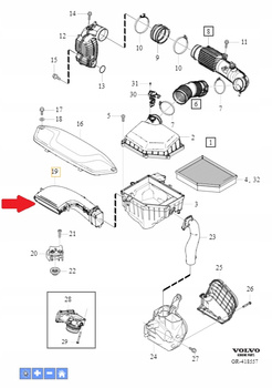 Wlot powietrza Volvo OE 31338658