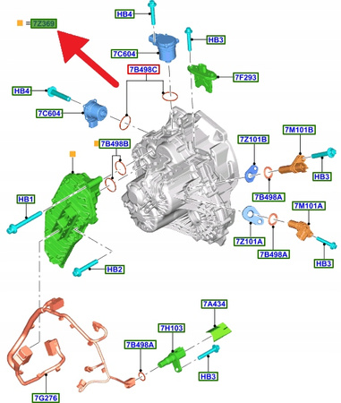 MODUŁ STEROWANIA TCM DPS6 FORD FOCUS FIESTA OE 2015846 _ KTAE8P-7Z369-AD