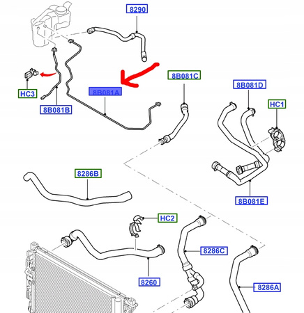 PRZEWÓD ZBIORNICZKA WYRÓWNAWCZEGO S-MAX 2.0 TDCi _ 1683969  _  9G91-8K012-DB