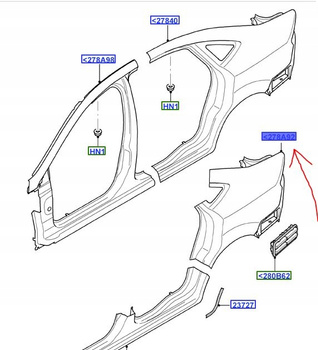 BŁOTNIK TYLNY RH FORD MONDEO Mk4 Sedan 2007-2014_1470487_7S71-F278A92-AA