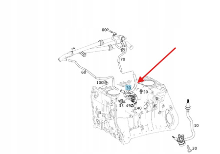 PRZEWÓD KANAŁU OLEJOWEGO ODPOWIETRZAJĄCY OM271 MERCEDES OE A2710180729