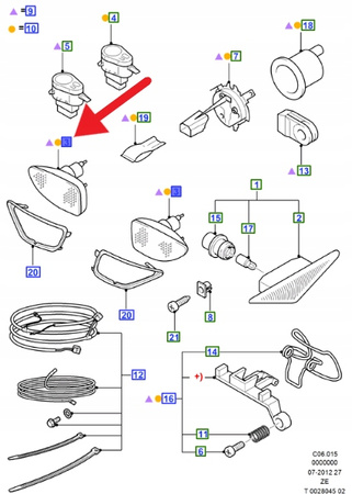 HALOGEN PRAWY FORD FOCUS 2001- OE 1306252 _ 2M51-15K201-AH