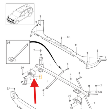 WSPORNIK LEWEGO ZAMKA MASKI VOLVO S60 V60 2019- OE 31468229