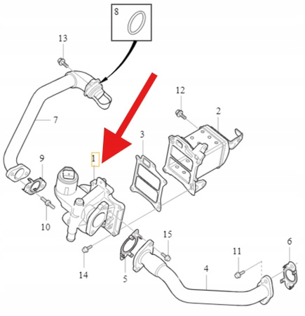 ZAWÓR EGR DIESEL 2.0 D4 VOLVO S90 S60 V90 V60 XC90 XC60 OE 36051347