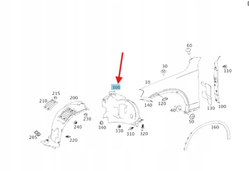 NADKOLE PRAWY PRZÓD MERCEDES GLC W253 OE A2536910403