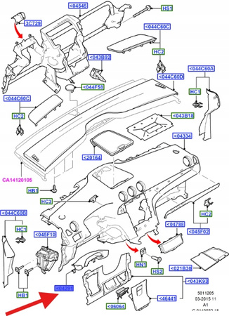POKRYCIE WSKAŹNIKÓW S-MAX GALAXY 2006- 2015 OE 1480192 _ 6M21-U04291-AD3ZHE