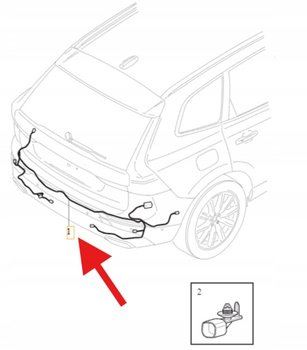 WIĄZKA ZDERZAKA TYŁ VOLVO XC60 2020- OE 32130262