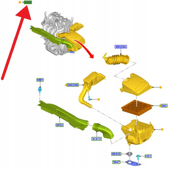 KPL OBUDOWA FILTRA POWIETRZA 1.5 EB FORD FOCUS 2018- 2254795 _ JX61-9600-DA