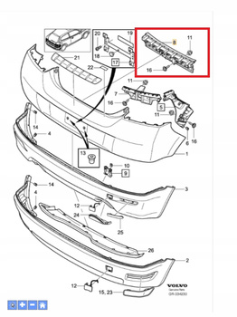 Mocowanie tylnego zderzaka Volvo C30