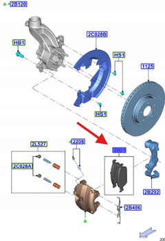 KLOCKI HAMULCOWE PRZÓD 1797211 _ CV61-2K021-BA