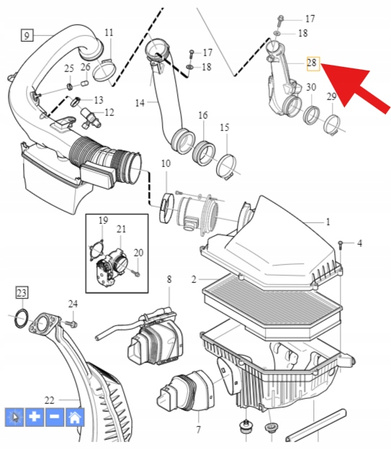 PRZEWÓD DOLOT POWIETRZA D5 VOLVO S60 V60 2011- XC60 XC70 V40 OE 31293547