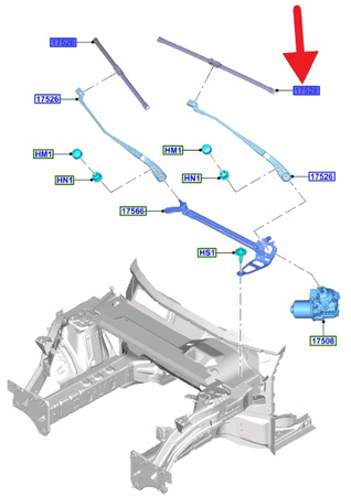 PRAWE PIÓRO WYCIERACZKI FORD MUSTANG MACH-E 2020- 2462258 _ LJ8B-17528-AA