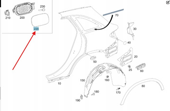 KLAPKA WLEWU PALIWA MERCEDES GLC W253 OE A2537570400