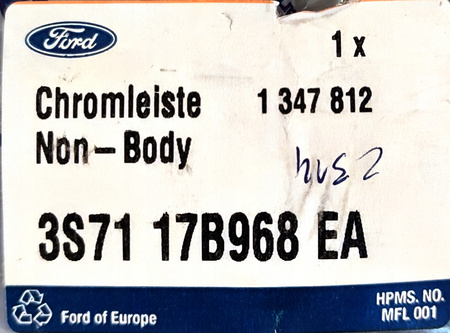 LISTWA ZDERZAKA PRZÓD FORD MONDEO Mk3 TITANIUM X_1347812_3S71-17B968-EA