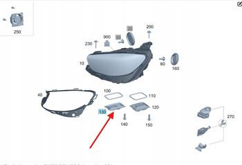 MODUŁ PRZETWORNICA LAMPY LEWY PRZÓD MERCEDES OE A213900273464